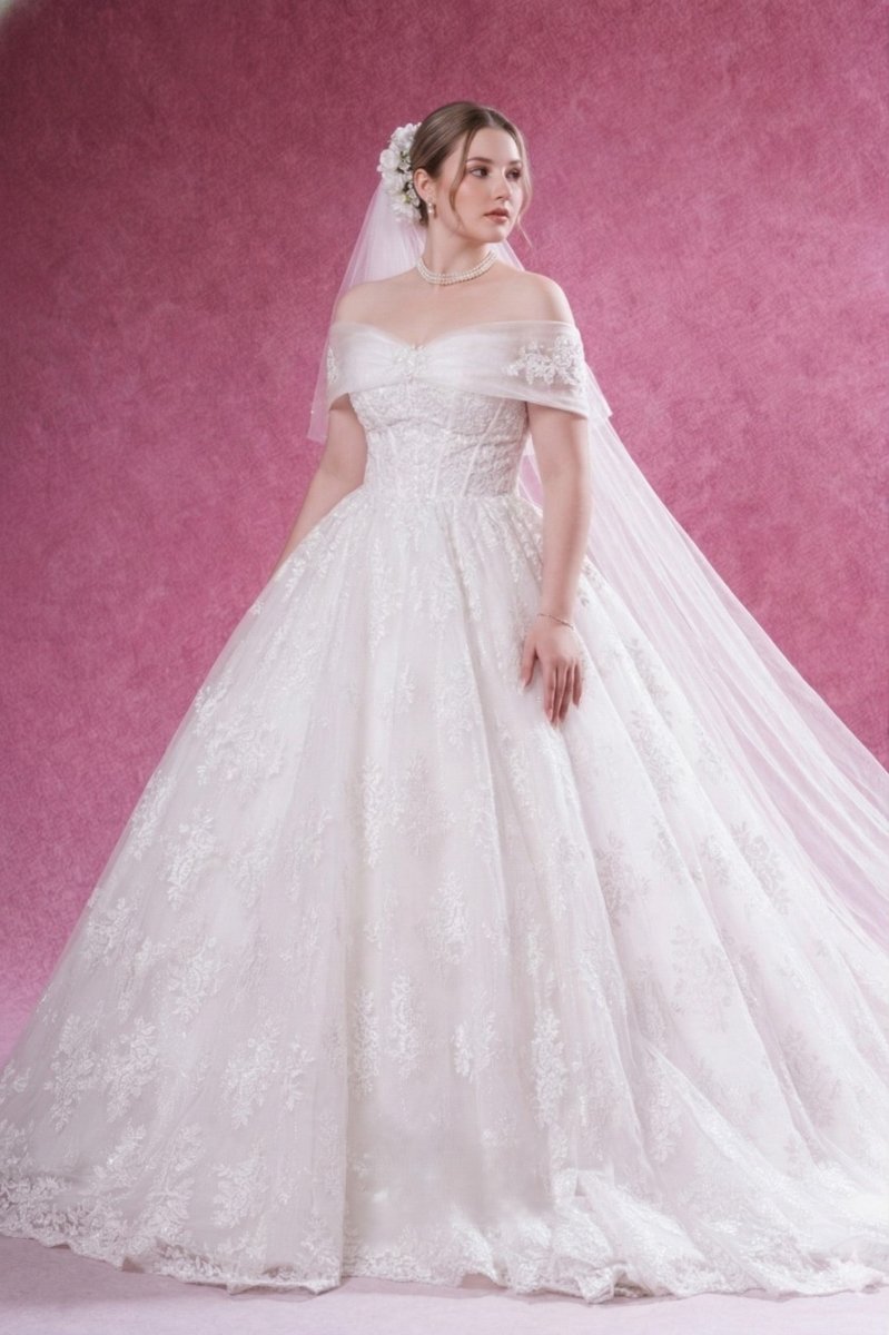plus size princess dresses Off Shoulder Ball Gown Wedding Dress Lace Bridal Gown – SilqueBridal shoulder Plus ALLITEMS Easowa Women's Casual Solid Size:Petite-6