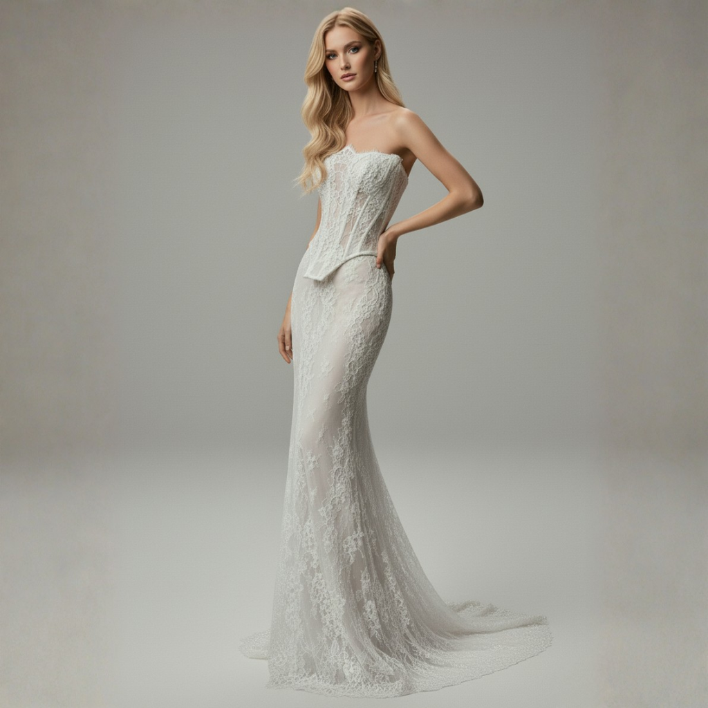 Lace Corset Wedding Dress – Modern Romantic Fit