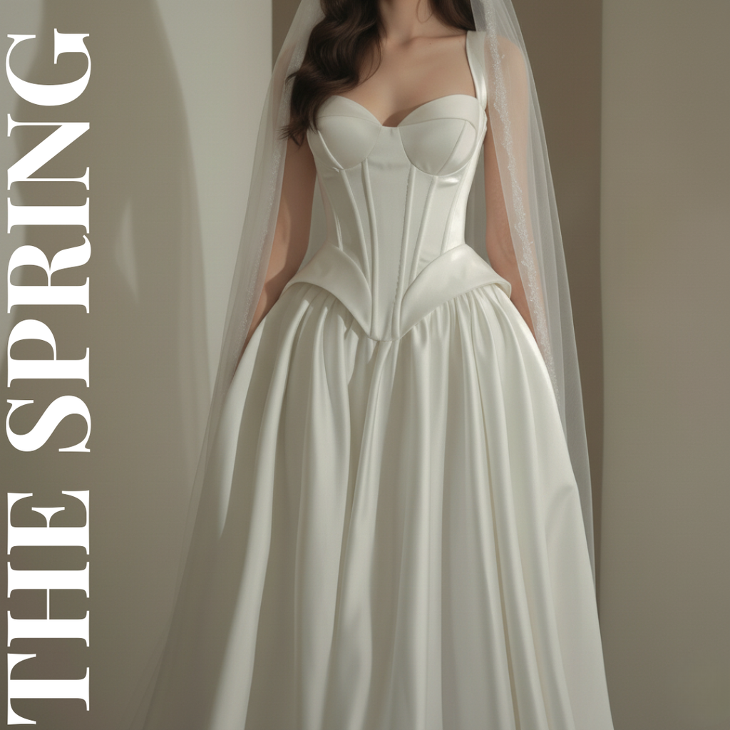 Corset Satin Sweetheart Wedding Gown – Silque Bridal