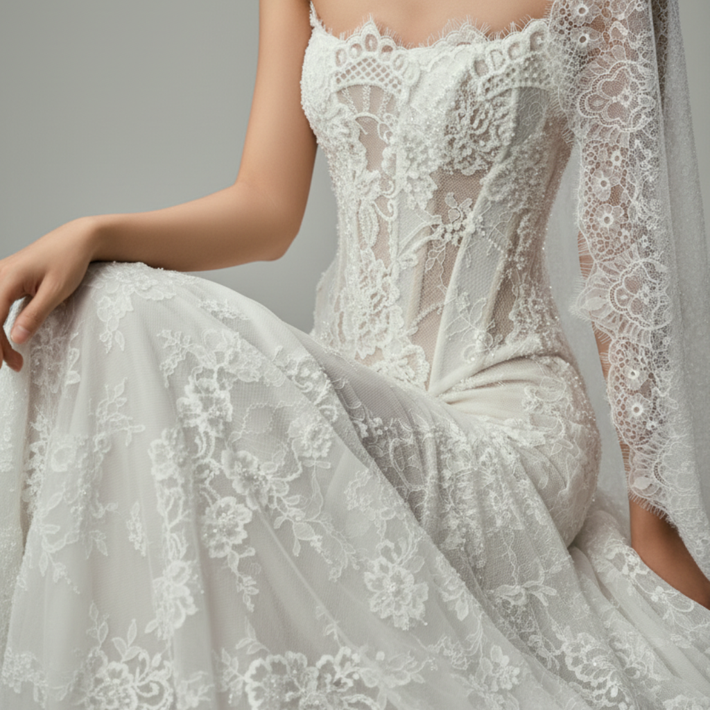 Lace Corset Wedding Dress – Modern Romantic Fit