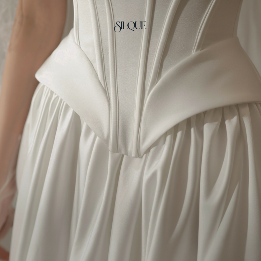 Corset Satin Sweetheart Wedding Gown – Silque Bridal