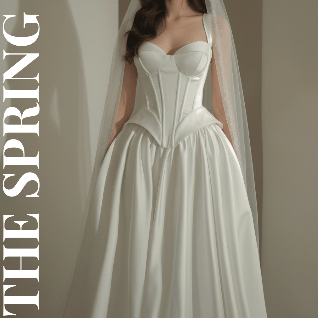 Corset Satin Sweetheart Wedding Gown – Silque Bridal - Wedding Dress - SilqueBridal