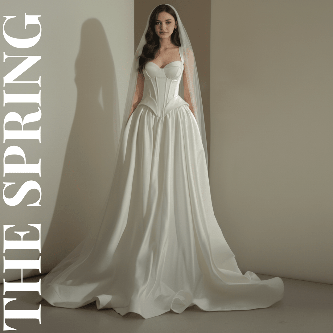 Corset Satin Sweetheart Wedding Gown – Silque Bridal - Wedding Dress - SilqueBridal