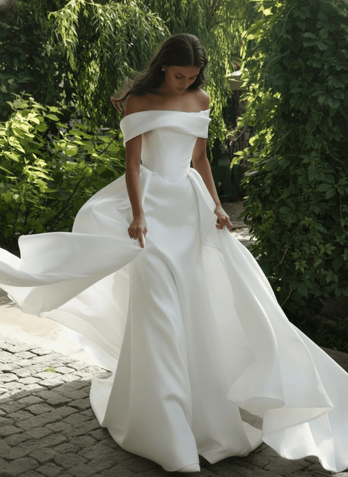a line silhouette slip for wedding dress Slip Wedding Dress Bias Cut Satin Wedding Dress Cowl Neckline Wedding Dress  Beach Wedding Dress Summer Bridal Gown Satin Slip Gown AURORA
