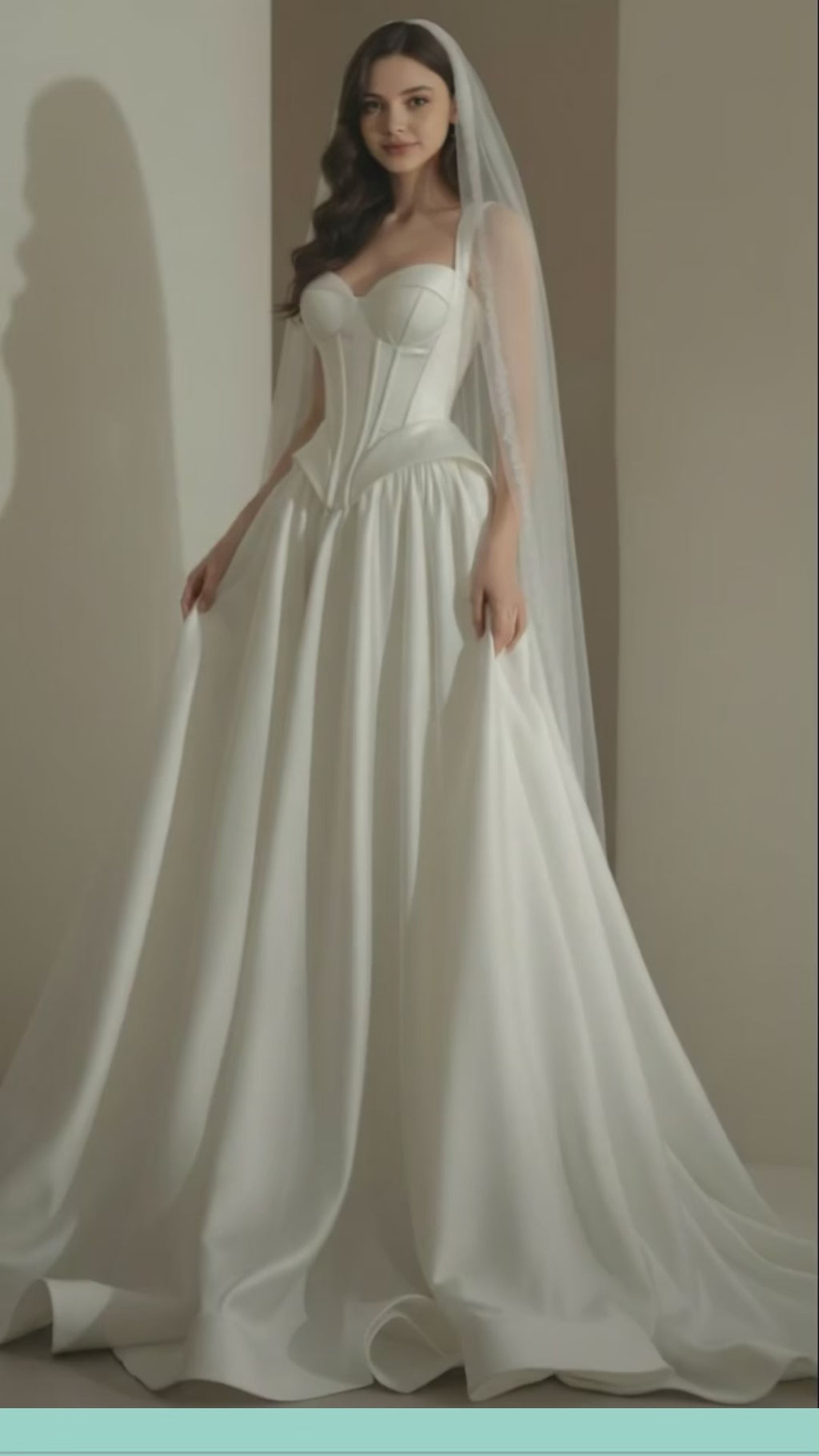 Corset Satin Sweetheart Wedding Gown – Silque Bridal