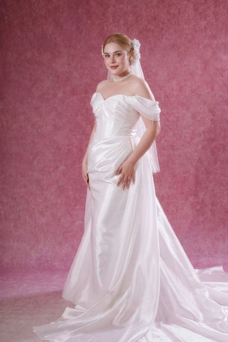 Satin Mermaid Wedding Dress Strapless Sweetheart Elegant Bridal Gown - Wedding Dress - SilqueBridal