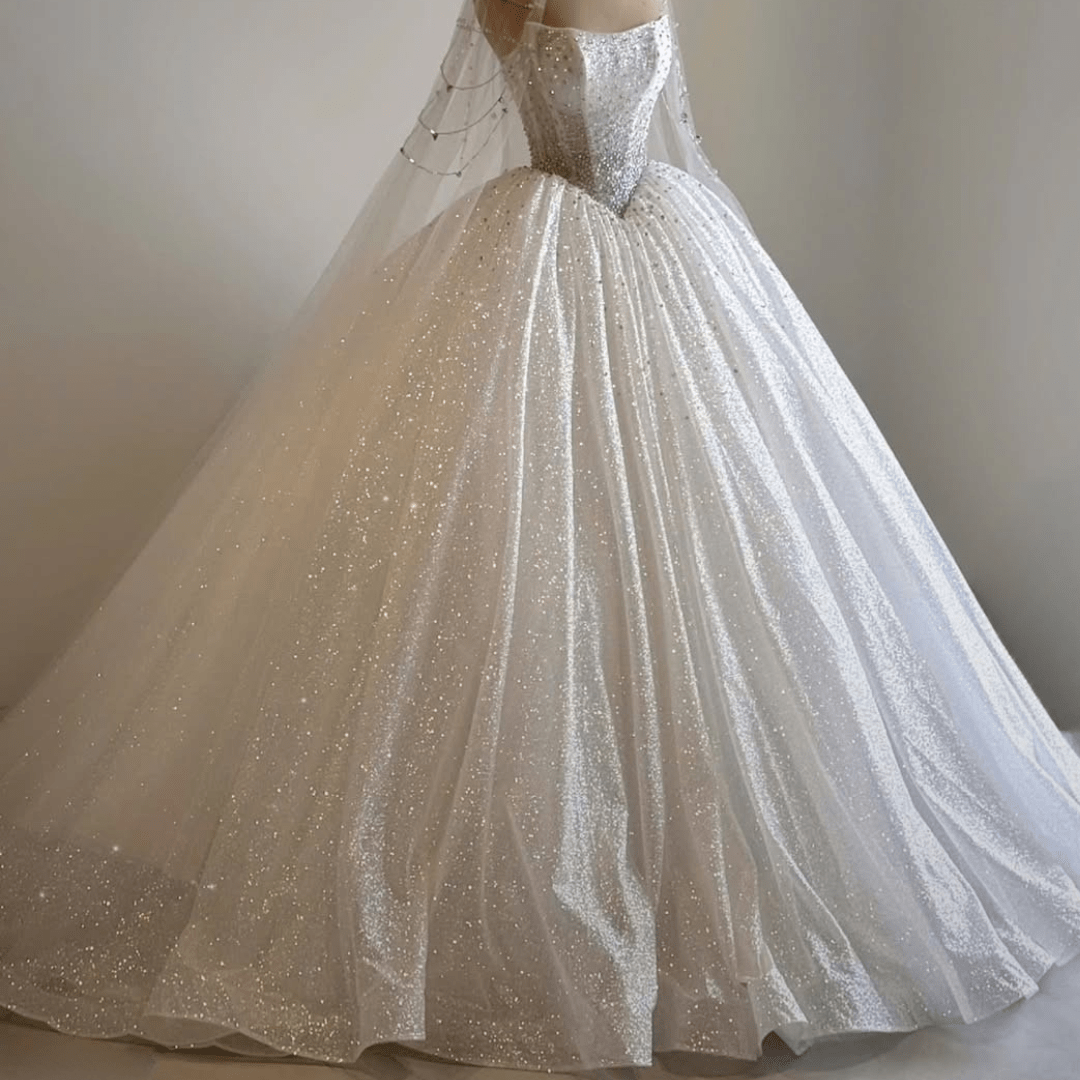Sparkle Ball Gown Wedding Dress with Beaded Corset | Silque - Wedding Dress - SilqueBridal