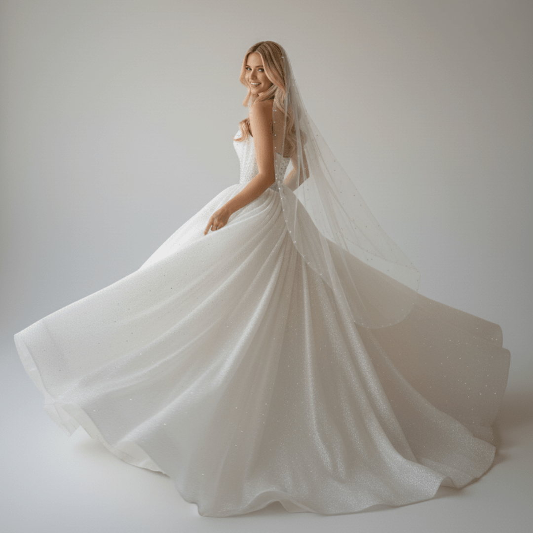 Sparkle Ball Gown Wedding Dress with Beaded Corset | Silque - Wedding Dress - SilqueBridal